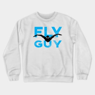 ButterFly Guy Swimmer Crewneck Sweatshirt